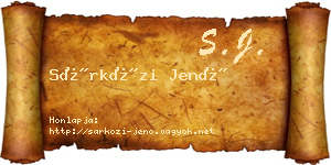 Sárközi Jenő névjegykártya